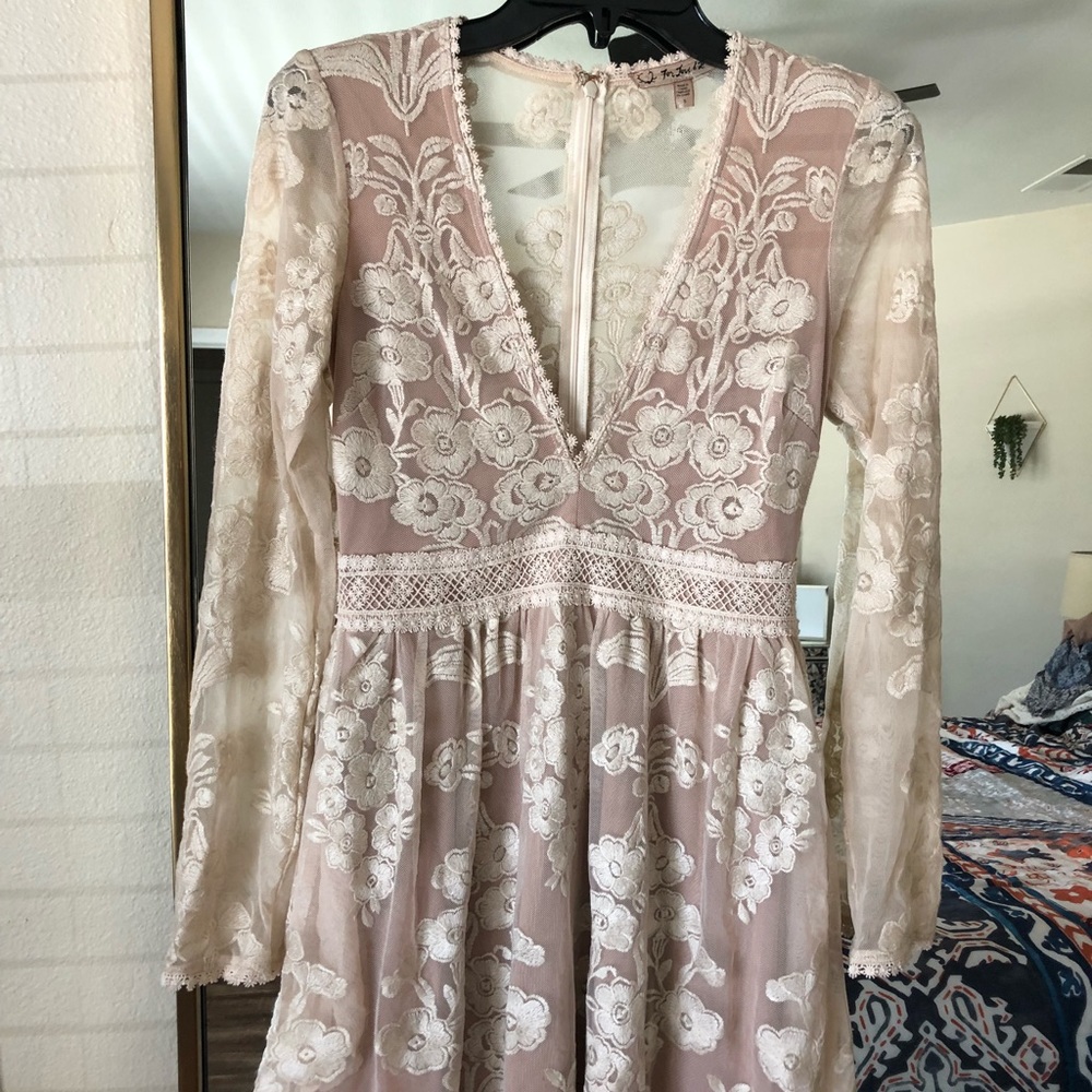 For love and lemons ivory lacy mini dress